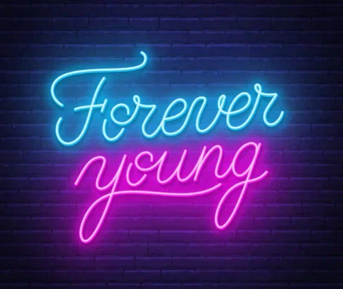 Неоновая надпись Forever Young