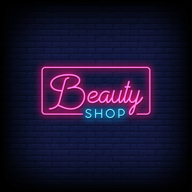 Неоновая вывеска Beauty Shop